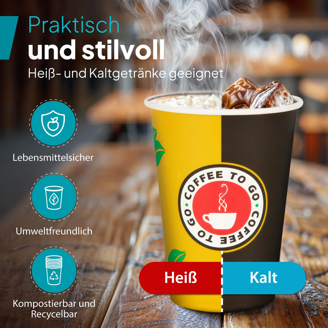 Pappbecher 200 ml 1000 Stück für Kaffee und Tee to Go - Bild 5