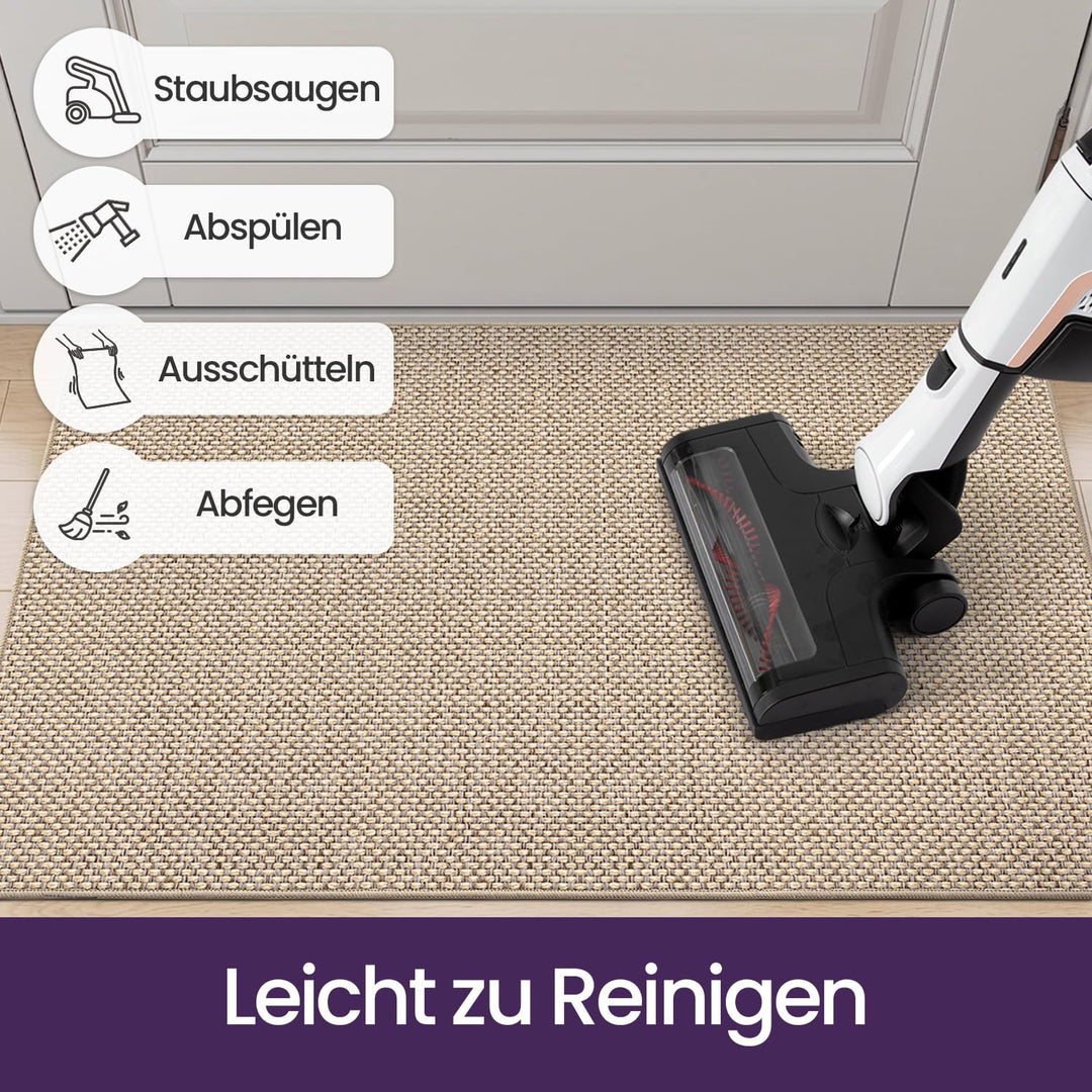 Schmutzfangmatte Innen 90x140 cm Polyester rutschfest Beige - Bild 7