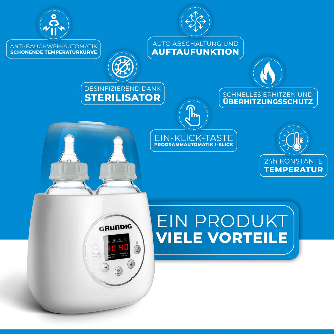 Flaschenwärmer 3-in-1 mit Sterilisator für 2 Flaschen und Babykost - Bild 2