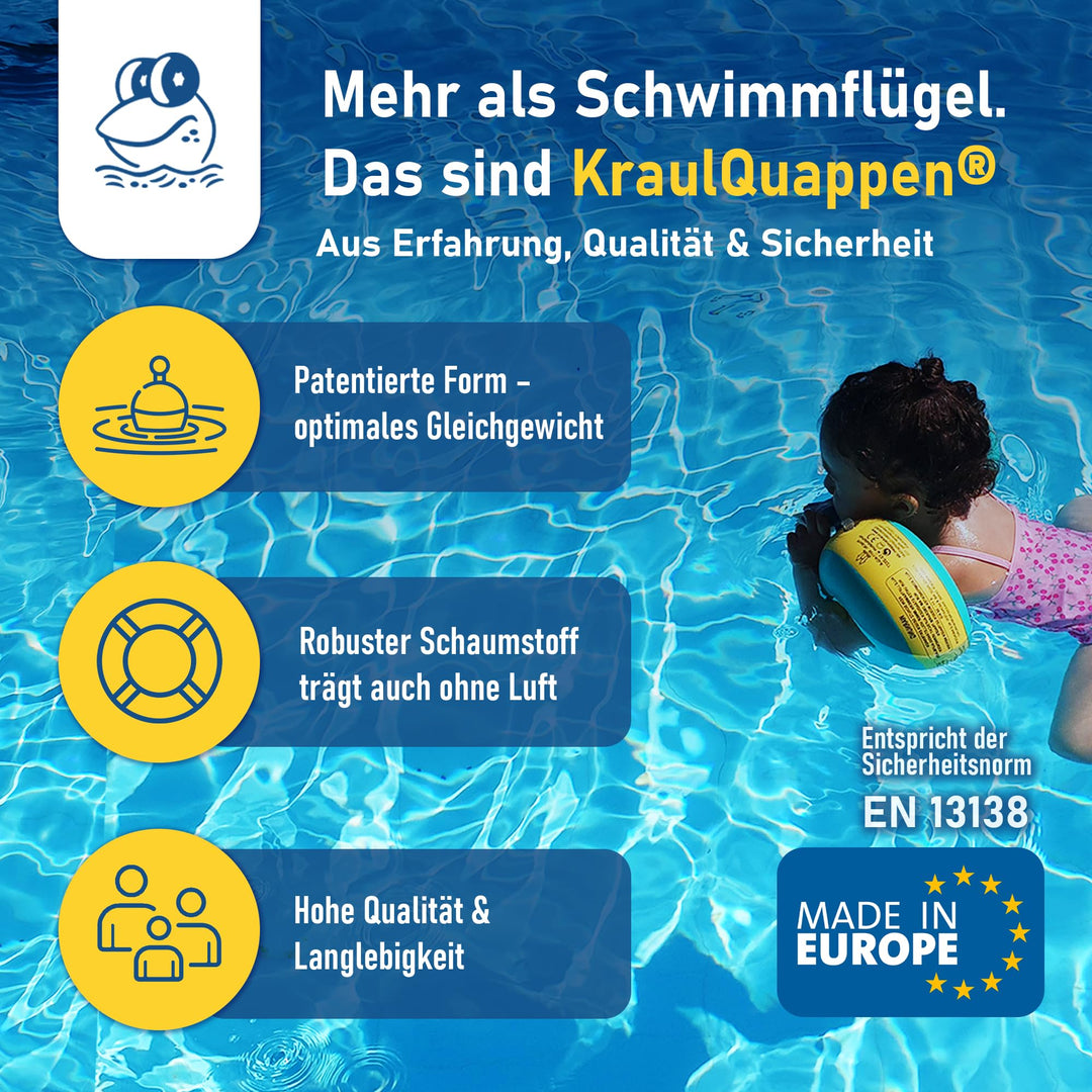 Schwimmflügel Kleinkinder PU-Schaumkern gelb-grün bis 30 kg - Bild 2