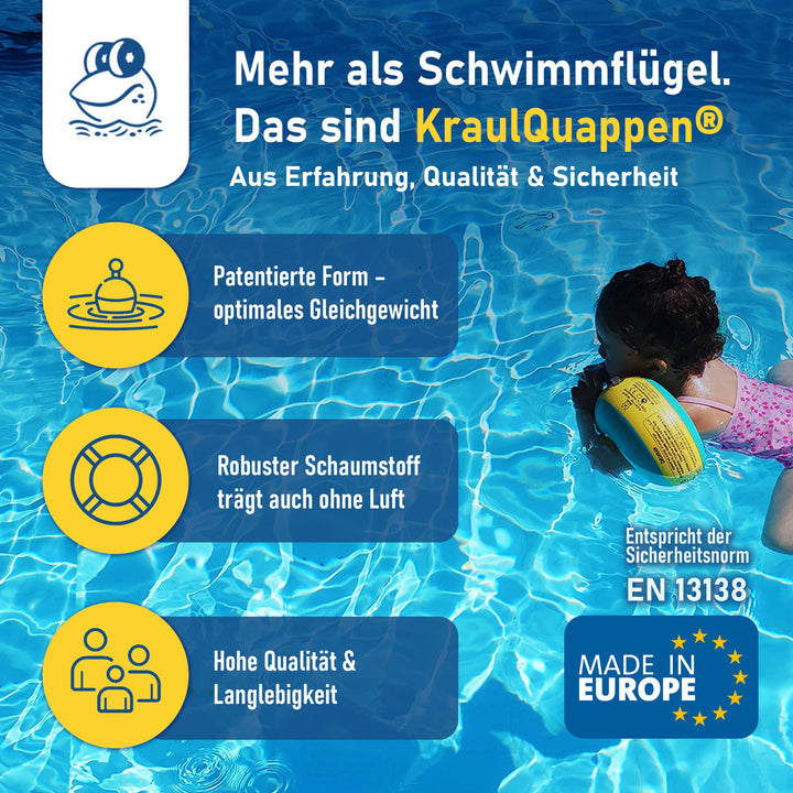 Schwimmflügel Kleinkinder PU-Schaumkern gelb-grün bis 30 kg - Bild 2