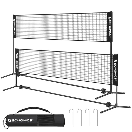 Badmintonnetz höhenverstellbar 4 m für Garten, Volleyball, Pickleball