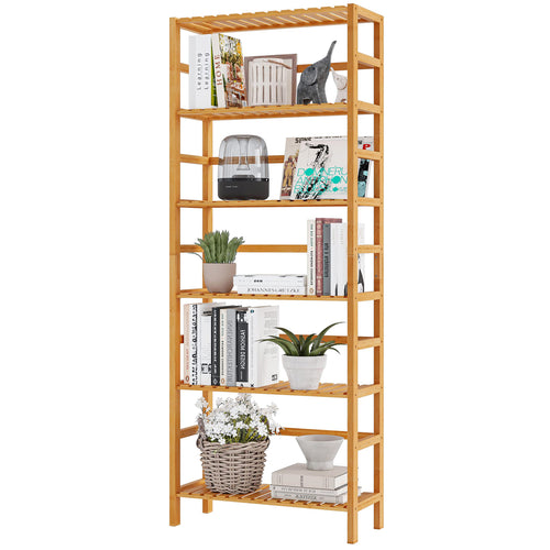 Standregal Bambus 6 Etagen verstellbar 60x26x162 cm