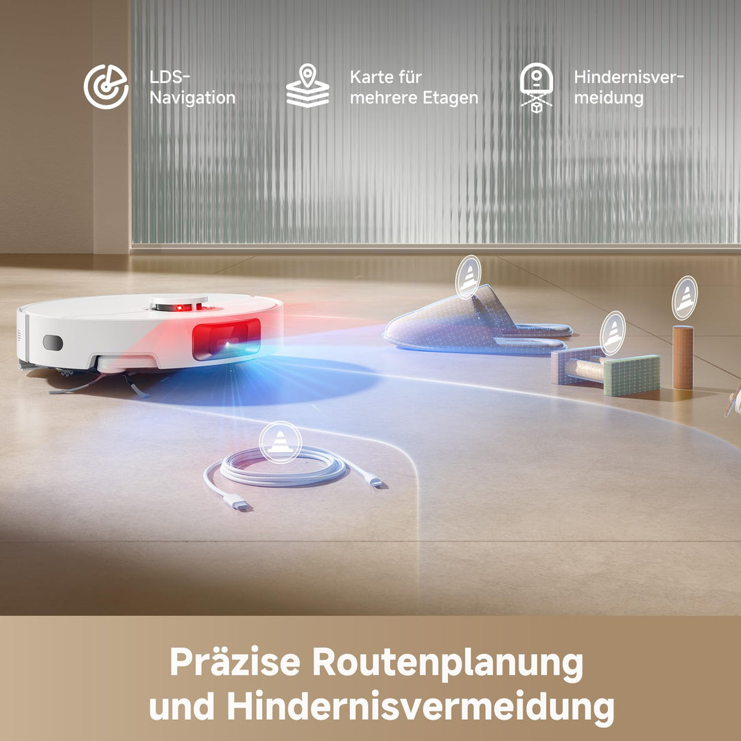 Saugroboter 2-in-1 mit Wischfunktion 13.000 Pa DuoBrush Selbstentleerung - Bild 7