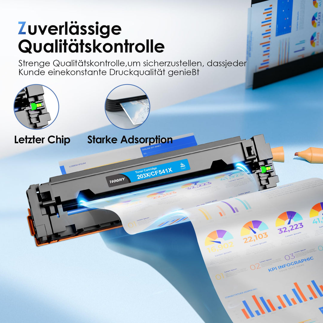Toner-Set 4-Pack 203X/203A für HP Color LaserJet Pro M281fdw - Bild 5