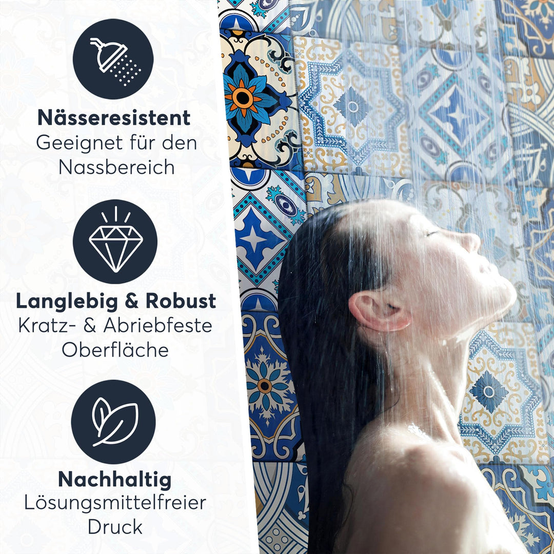 Klebefliesen Mosaik Vinyl selbstklebend 20x25 cm 48er-Set - Bild 5