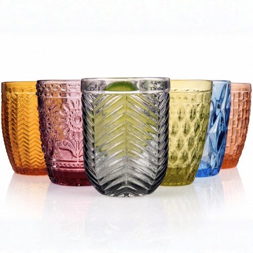 Longdrinkgläser Set 6-tlg bunt 310 ml spülmaschinenfest
