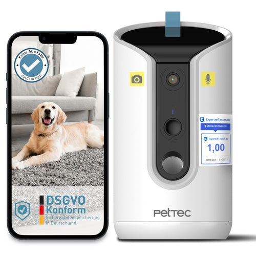 Haustierkamera 360° mit Futterspender und Leckerliauswurf App-gesteuert