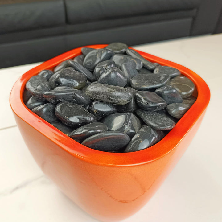Dekosteine schwarz poliert 20 kg, Kieselsteine 2-3 cm Garten &amp; Deko - Bild 5