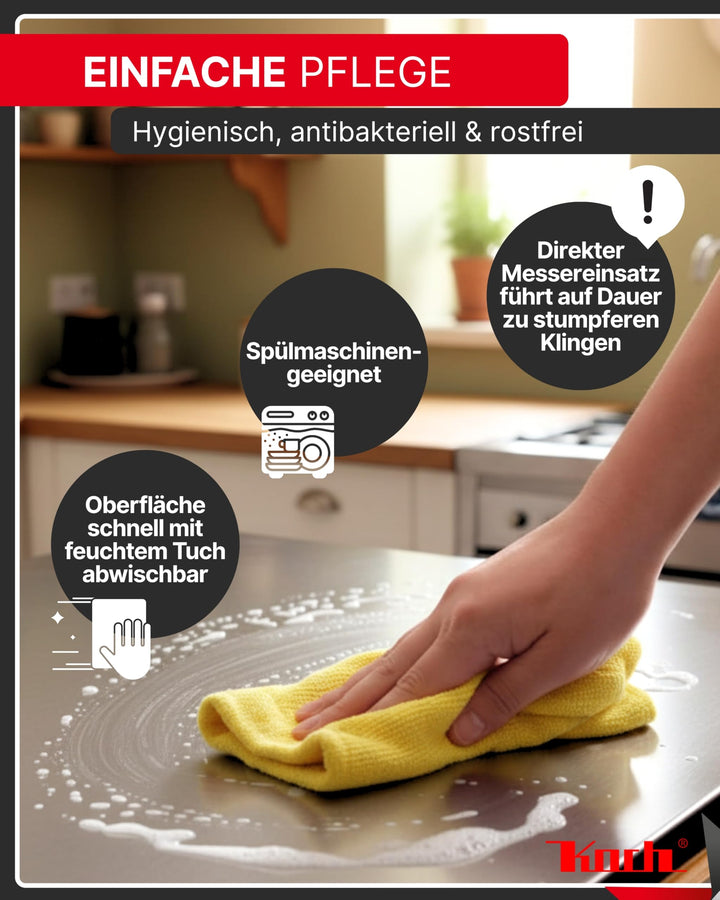 Arbeitsplatte Edelstahl 70x54 cm mit Anschlagkante Schneidebrett - Bild 7