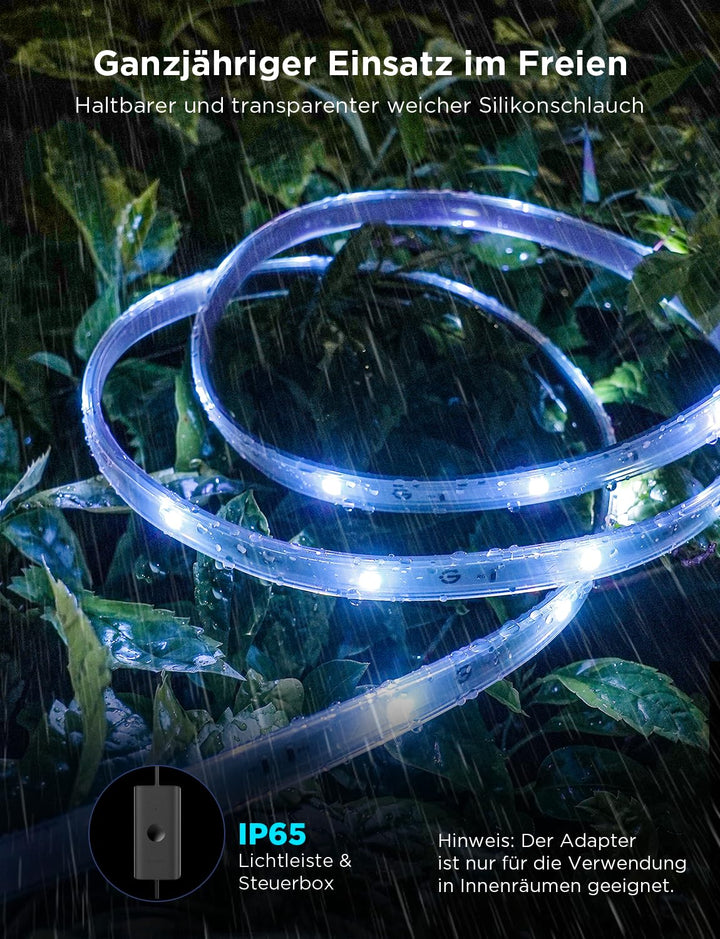 LED Strip Aussen RGBIC 10 m mit App- und Sprachsteuerung IP65 - Bild 4