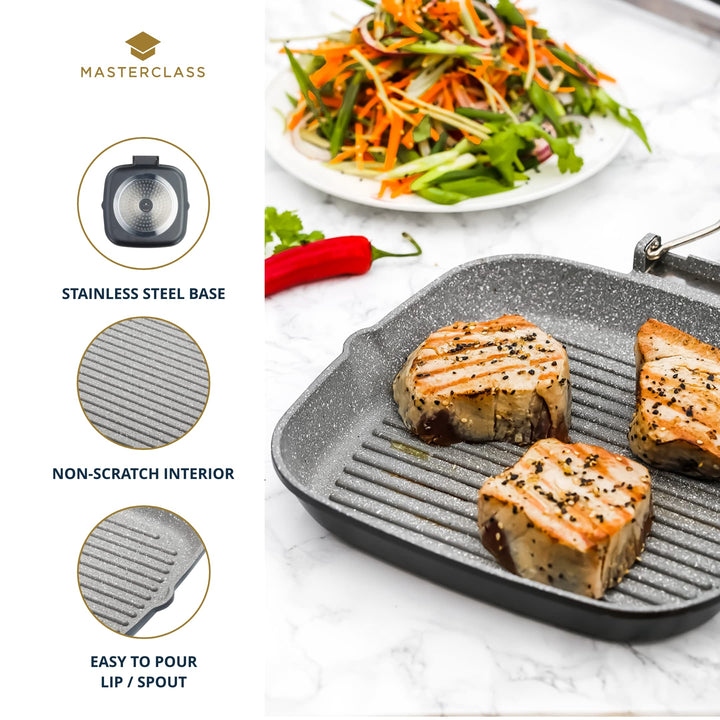 Antihaft-Grillpfanne mit Klappgriff induktionsgeeignet 24 cm - Bild 5