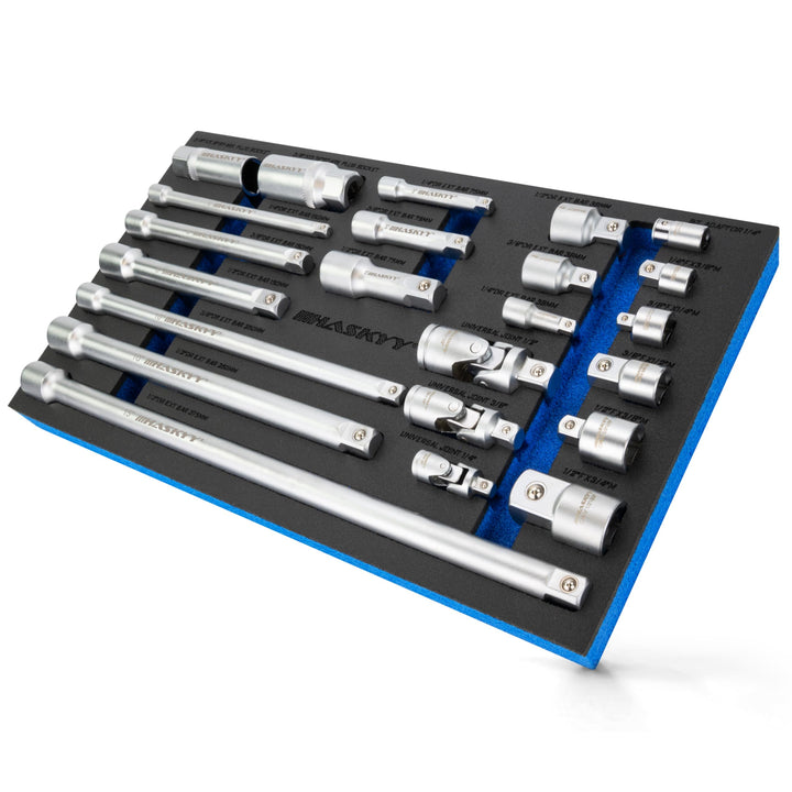 Steckschlüssel Verlängerungs-Set 23-teilig 1/4 3/8 1/2 Zoll Chrom-Vanadium