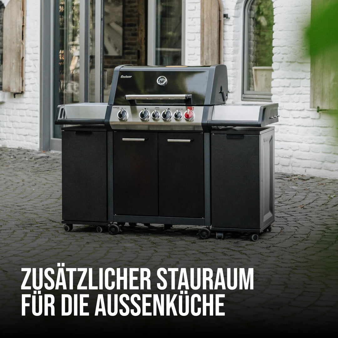 Grilltrolley modular magnetisch mit Rollen 34x47x76cm schwarz - Bild 3