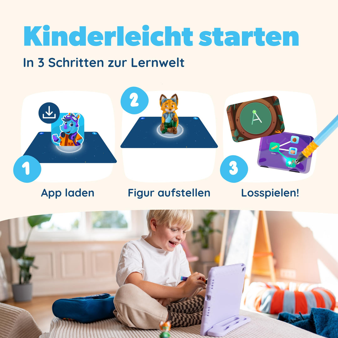 Lernspiel-Bundle Kinder ab 4 J. 5 Figuren mit Stift App und Mäppchen - Bild 5
