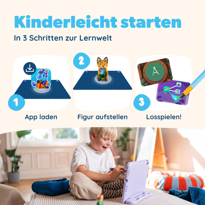 Lernspiel-Bundle Kinder ab 4 J. 5 Figuren mit Stift App und Mäppchen - Bild 5