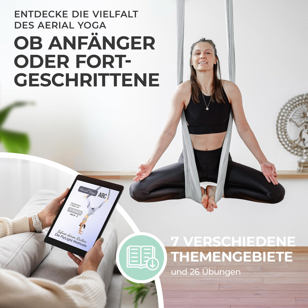 Yoga Hängematte Nylon 5m x 2,6m TÜV-geprüft bis 300 kg - Bild 5