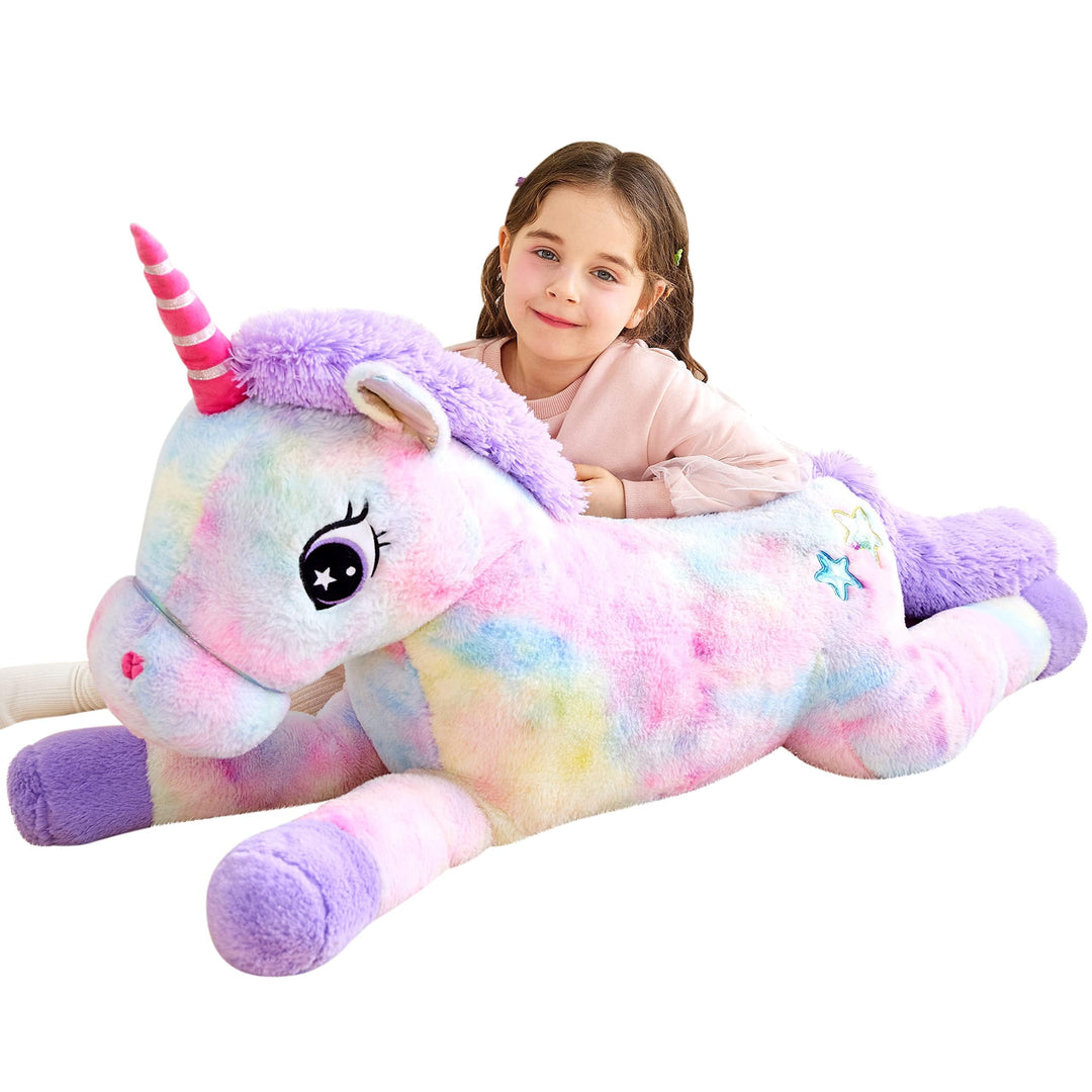 Einhorn Plüschtier XXL 110cm Riesen Kuscheltier bunt