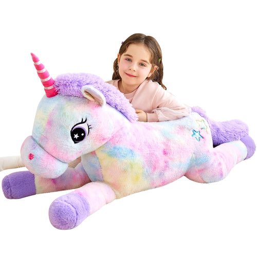 Einhorn Plüschtier XXL 110cm Riesen Kuscheltier bunt