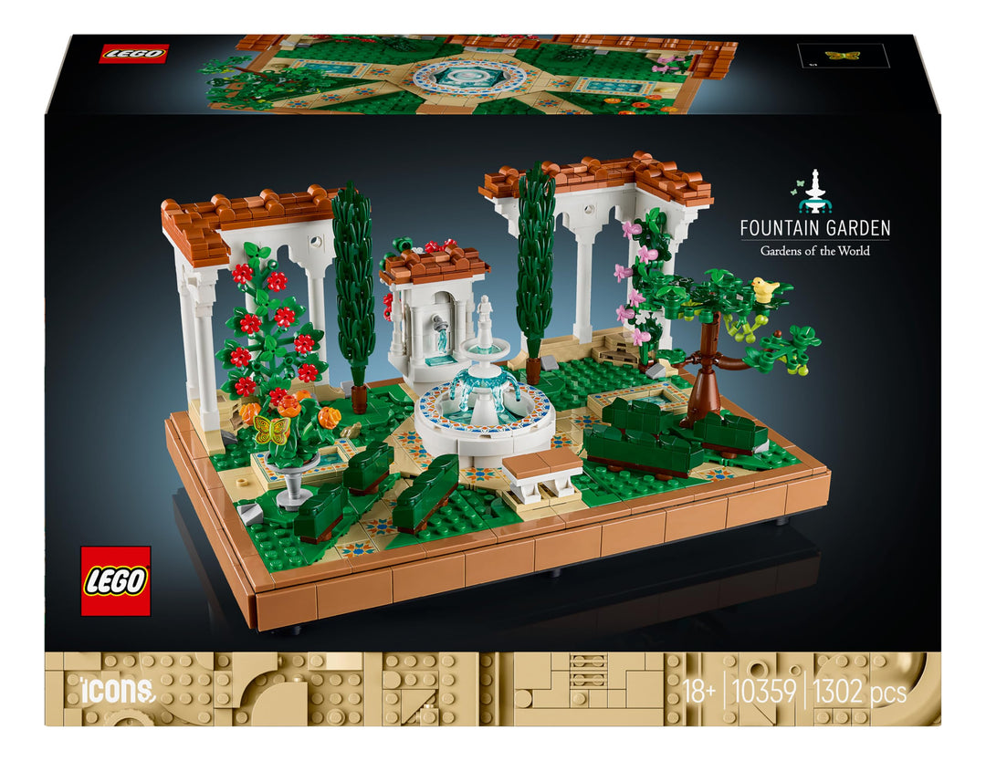 LEGO Klemmbausteine Springbrunnengarten 1302 Teile Erwachsene