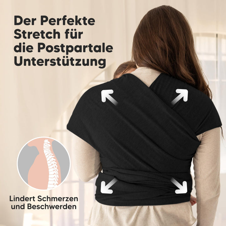 Babytuch Tragetuch ab Geburt elastisch atmungsaktiv für Neugeborene - Bild 5