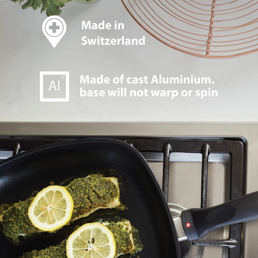 Grillplatte mit Rillen Aluminium 43x28 cm Antihaft-Beschichtung - Bild 3