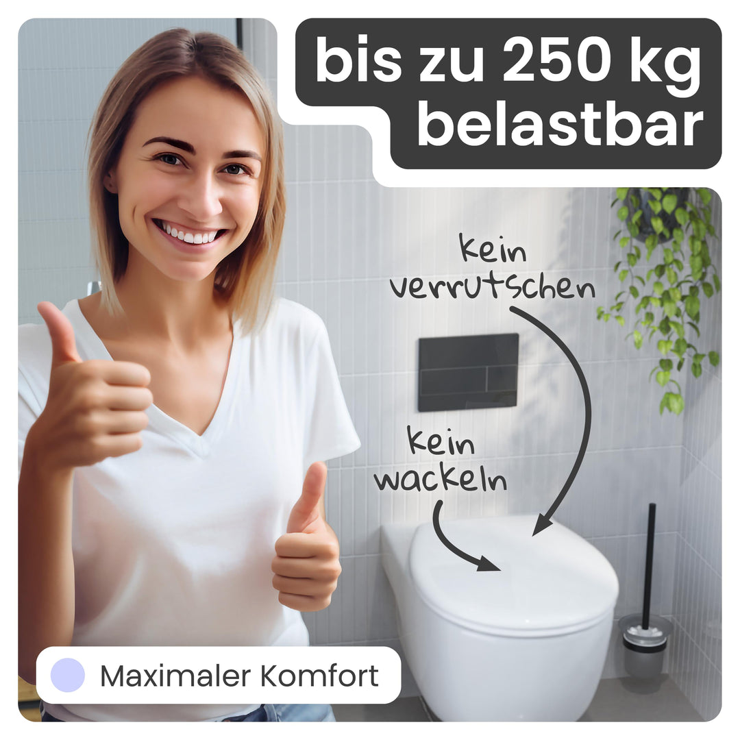 WC-Sitz oval mit Absenkautomatik Duroplast Weiß antibakteriell - Bild 7