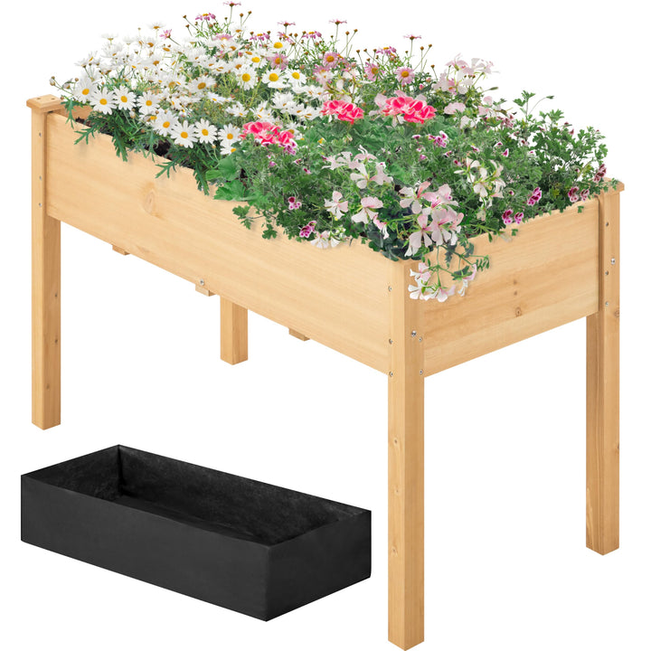 Hochbeet Tannenholz FSC-zertifiziert 120x59x76 cm mit Einlegetasche