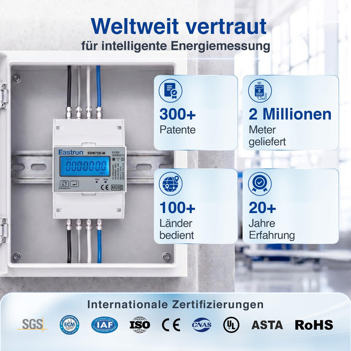 Drehstromzähler 3-Phasen bidirektional RS485 Modbus S0 LCD - Bild 6