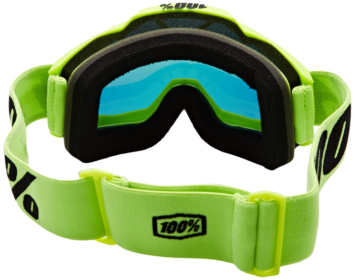 Motocross-Brille Verspiegelt Fluo-Gelb mit Rot-Spiegel-Linse One Size - Bild 4