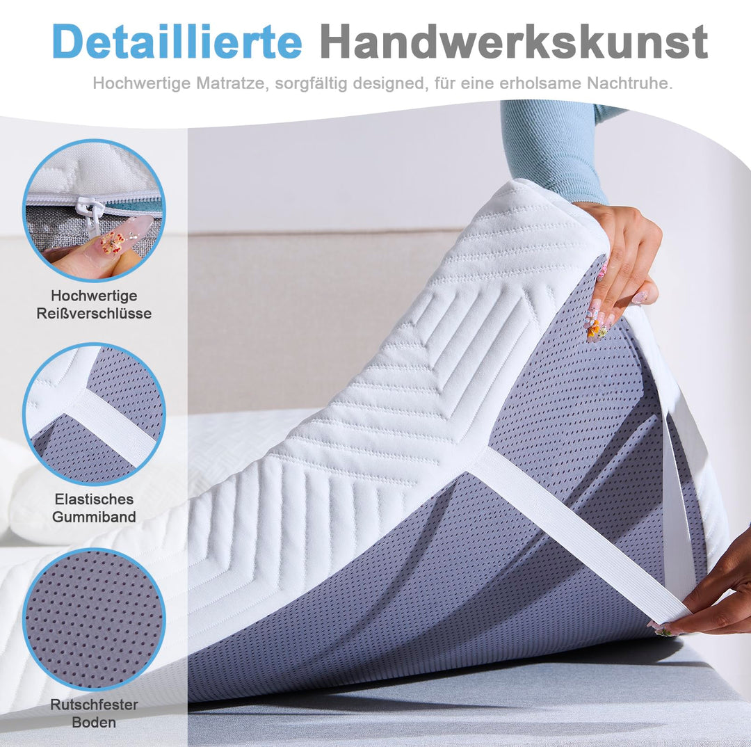 Matratzentopper 180x200 Gelschaum mit Memory-Schicht 7,5 cm - Bild 7