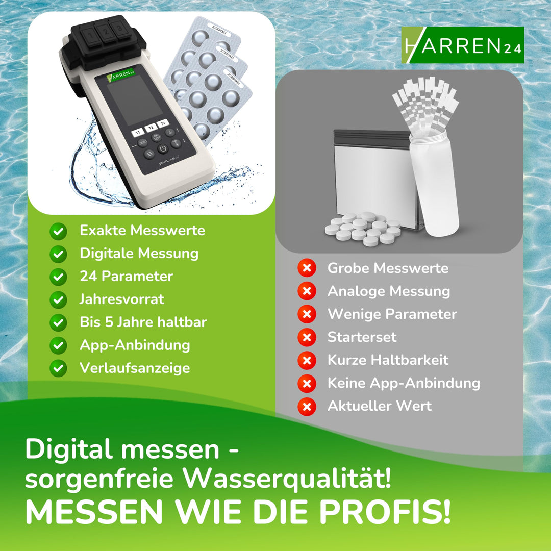 Pool-Photometer elektronisch 24 Parameter Bluetooth Wi-Fi mit 170 Testtabletten - Bild 4