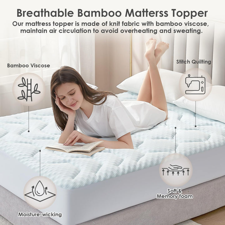 Matratzentopper Memory Foam mit Gel 180x200cm waschbar - Bild 6