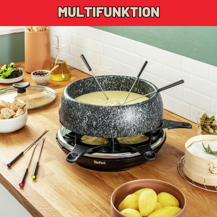 Raclette &amp; Fondue Set 6-in-1 für 6 Personen mit Steinoptik 850W - Bild 3