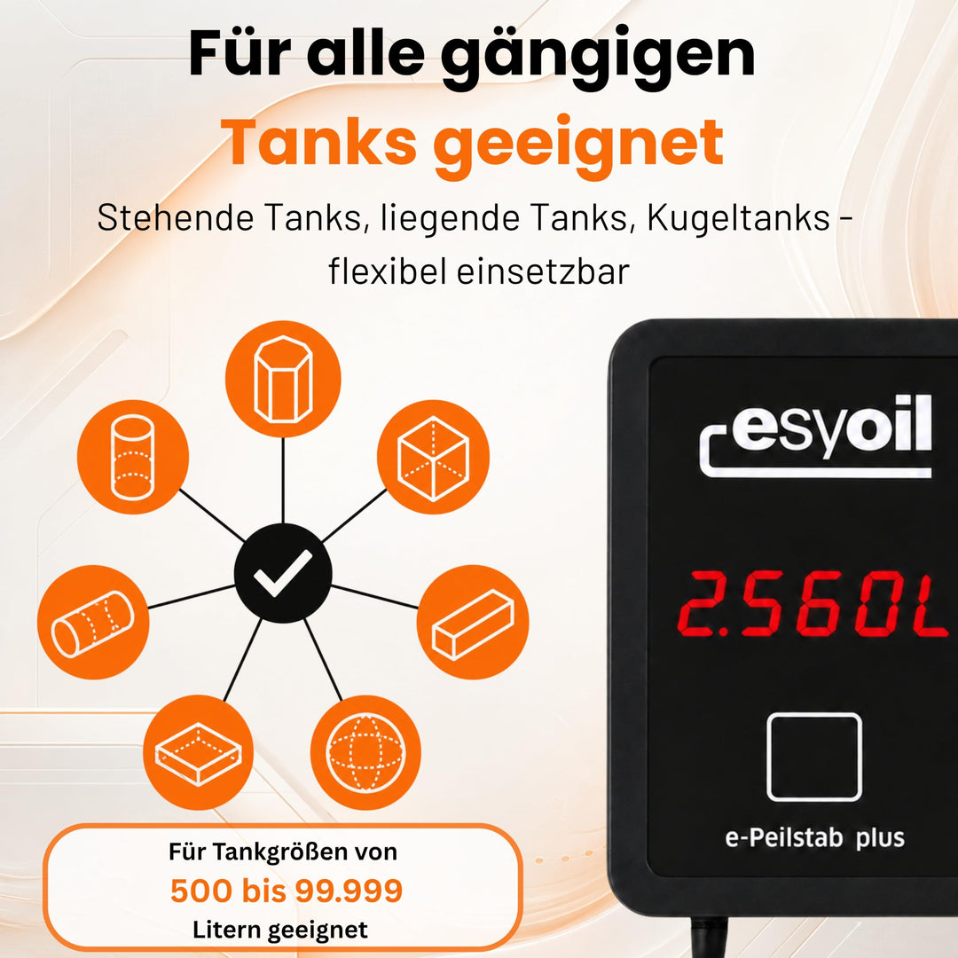 Heizöltank Füllstandsanzeige digital für 500–9.999 L Öltanks - Bild 4