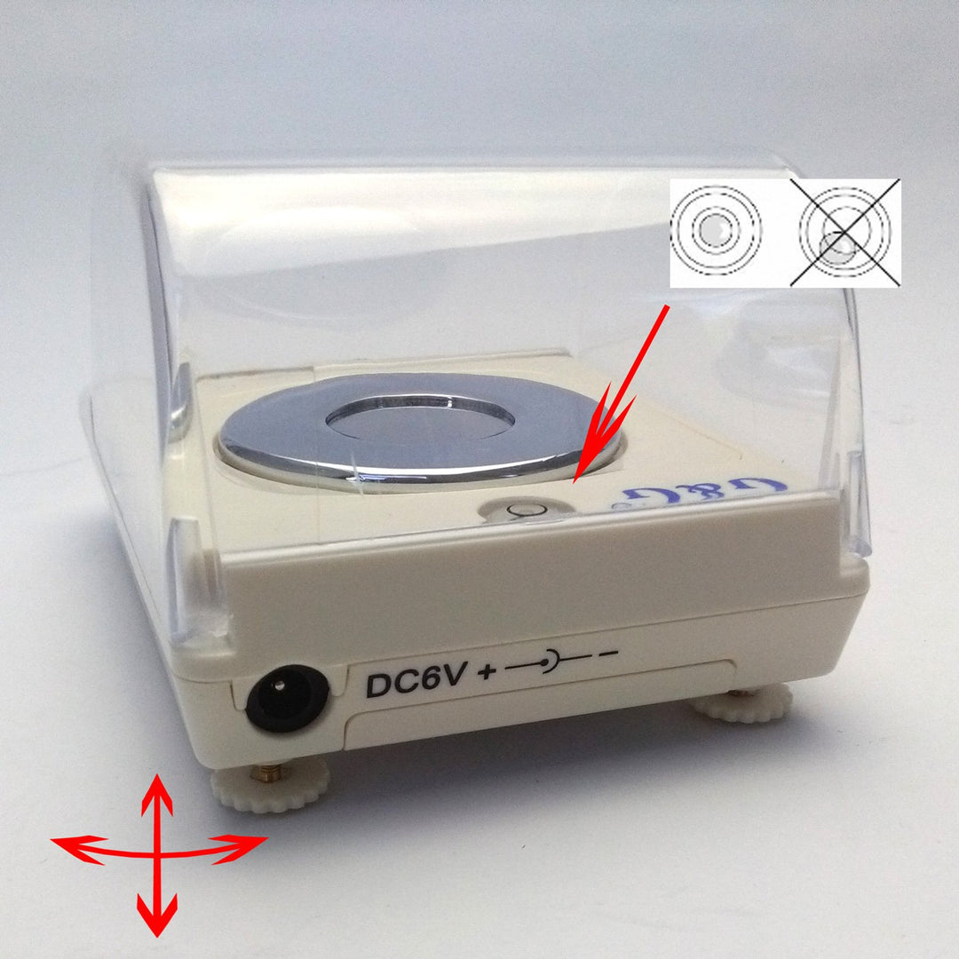 Feinwaage digital 50g / 0,001g mit Kalibriergewichten und Wiegeschale - Bild 4