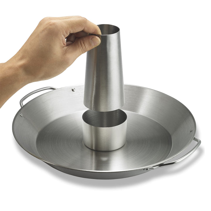 Hähnchenbräter Edelstahl mit Beilagenschale für Grill &amp; Backofen - Bild 5
