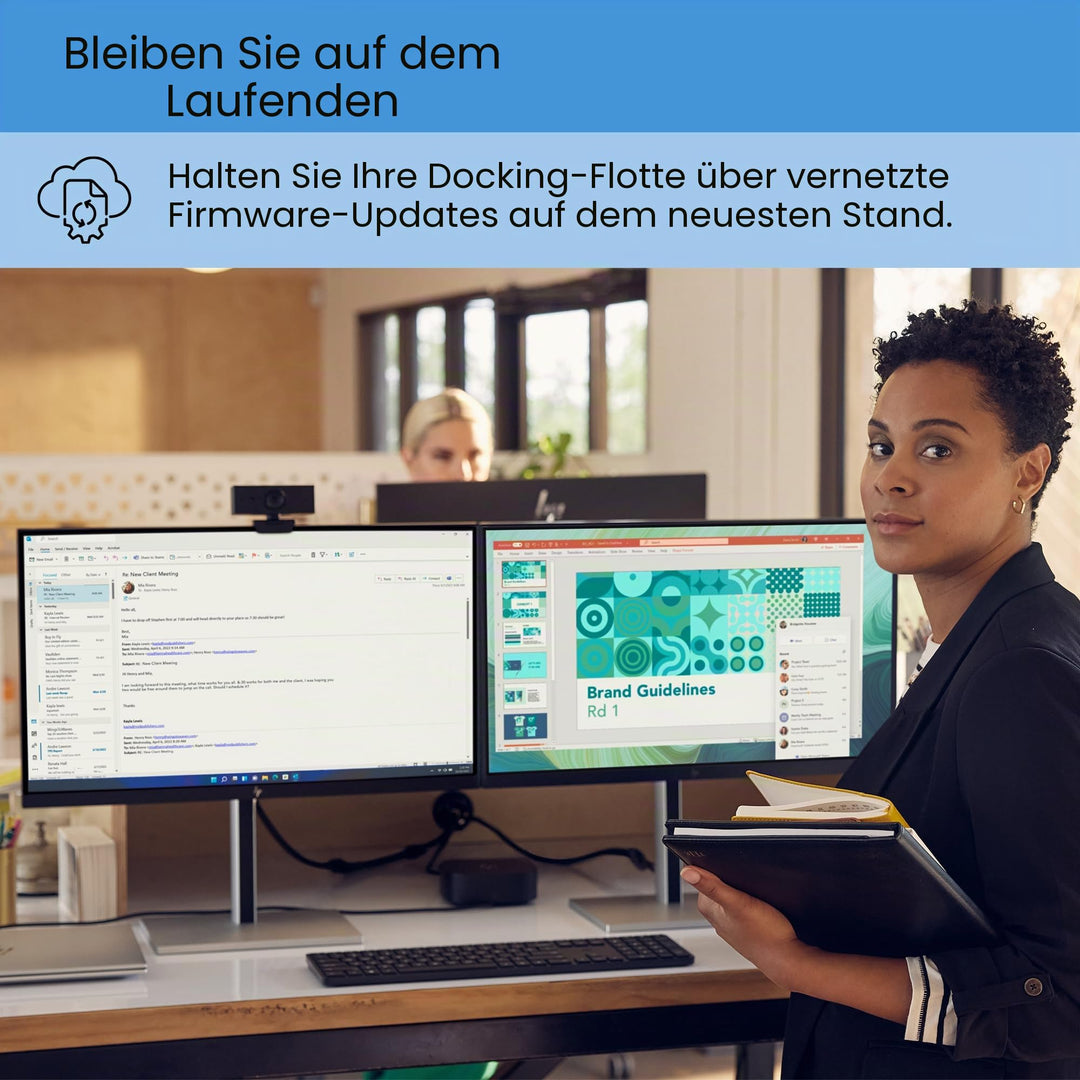 USB-C Dockingstation 8-in-1 für Laptop mit 3 Displays, 12,7x12,7cm - Bild 6