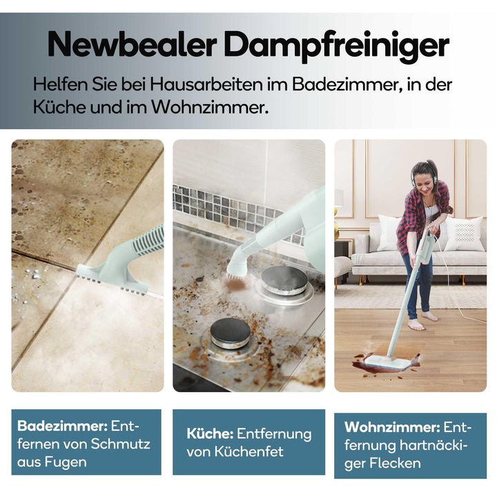 Dampfreiniger 2-in-1 mit Handgerät 1200W 3 Modi für Böden und Fugen - Bild 9