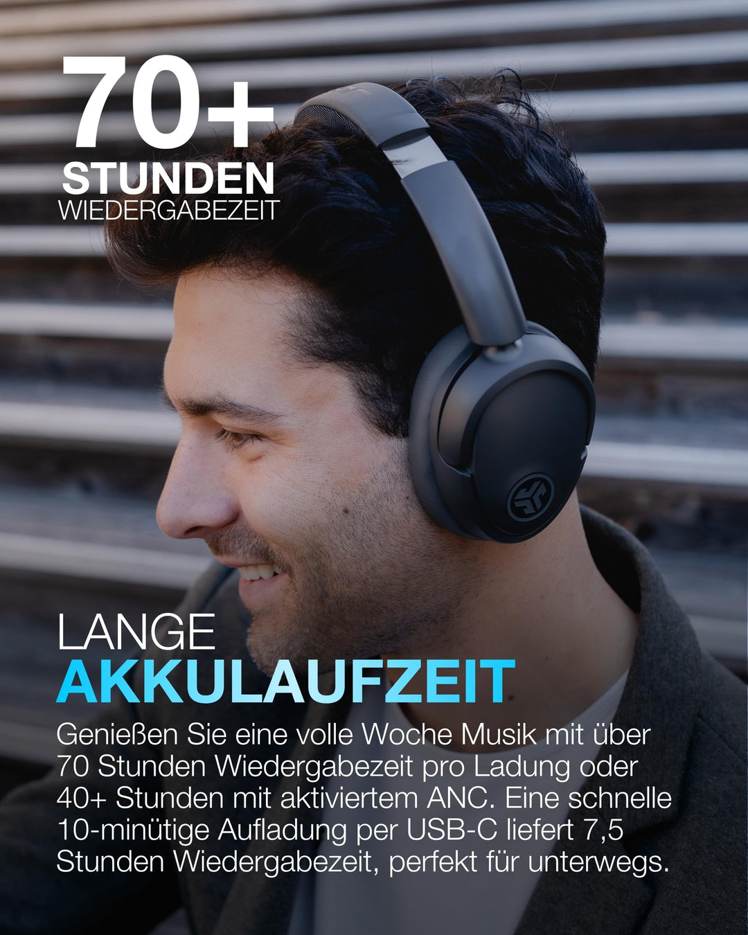 Over-Ear Bluetooth Kopfhörer ANC 70h Akku Spatial Audio Graphit - Bild 3