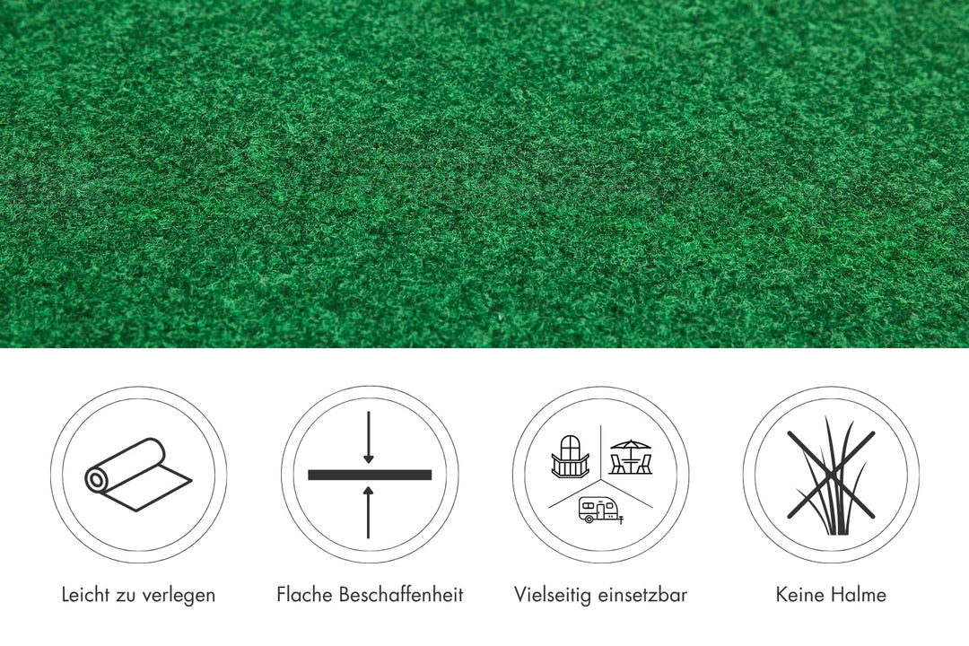 Kunstrasen Nadelfilz Outdoor 133x400 cm für Balkon und Terrasse - Bild 3
