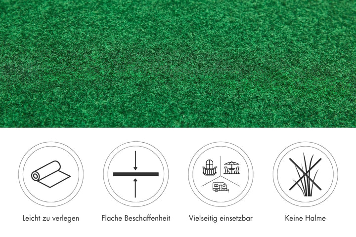 Kunstrasen Nadelfilz Outdoor 133x400 cm für Balkon und Terrasse - Bild 3