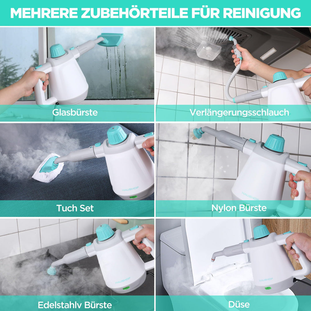 Dampfreiniger Handgerät 1200W 450ml Tank mit Zubehör chemiefrei - Bild 5