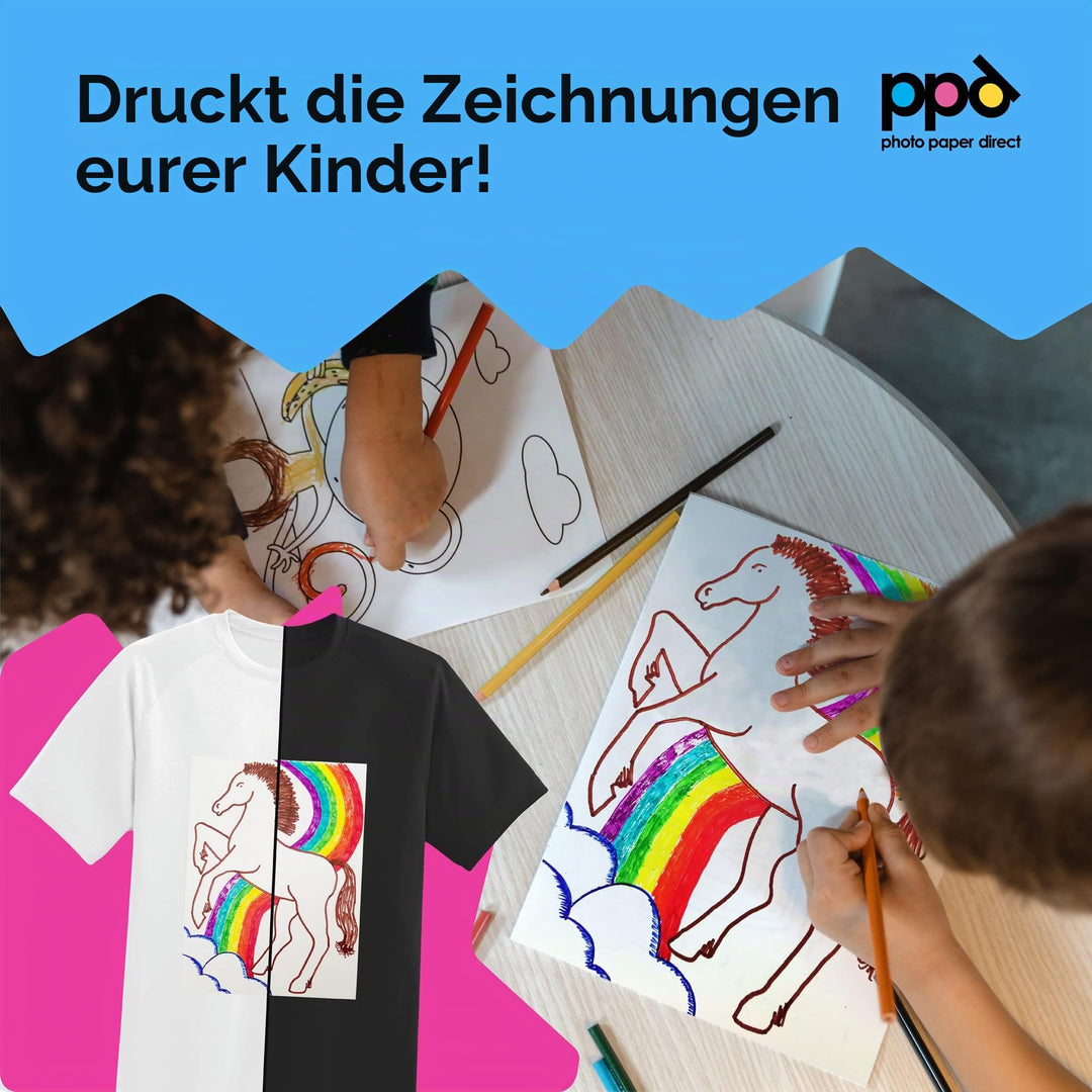 Transferpapier Inkjet A4 für helle &amp; dunkle Textilien 40 Blatt - Bild 4