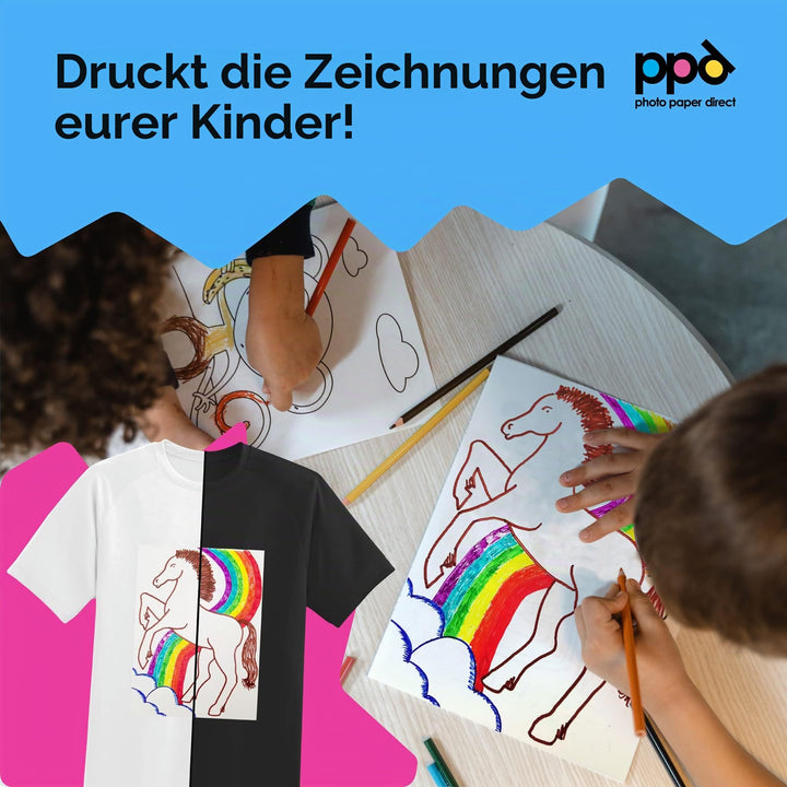 Transferpapier Inkjet A4 für helle &amp; dunkle Textilien 40 Blatt - Bild 4
