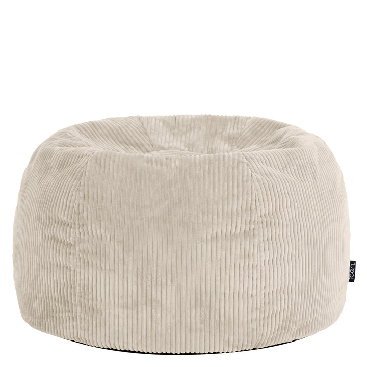 Sitzsack Cord mit Füllung 85x85x50 cm für Erwachsene, Beige - Bild 5