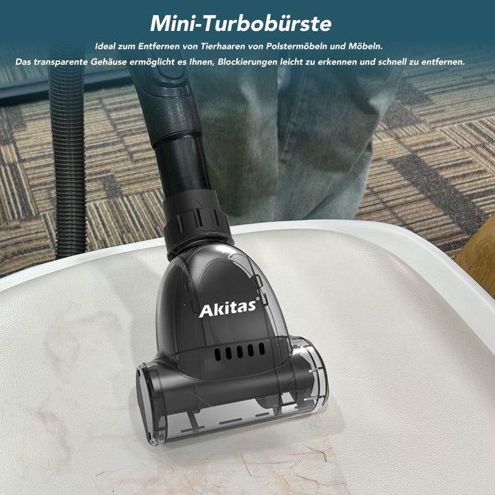 Beutelstaubsauger 850W mit HEPA-Filter &amp; Turbo-Tierhaaerbürste 4,76 kg - Bild 6