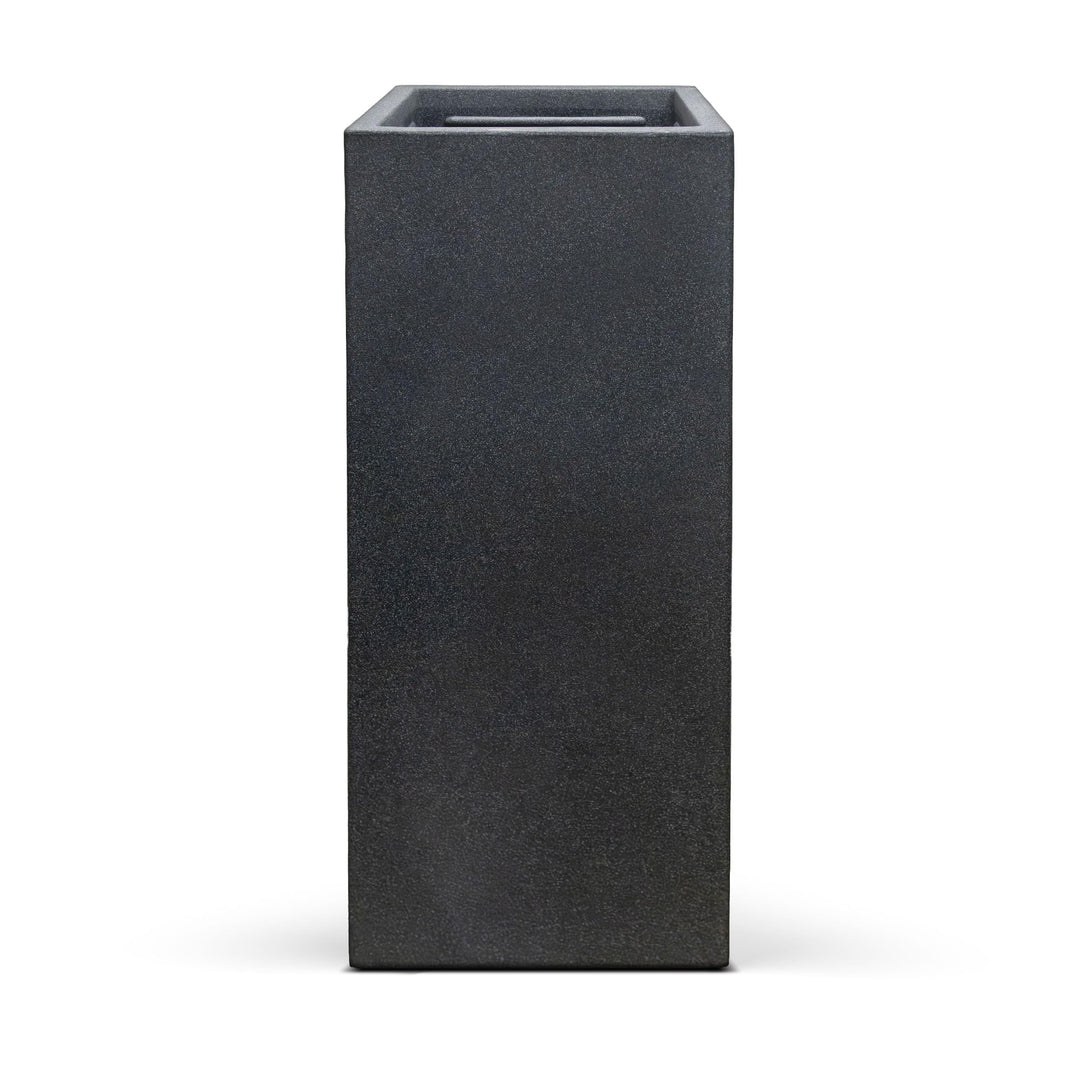 Pflanzkübel XXL Kunststoff anthrazit eckig 80 cm Pflanzsäule