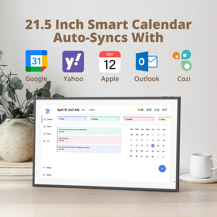 Digitaler Wandkalender 21.5 Zoll Touchscreen Familienplaner 32GB - Bild 4