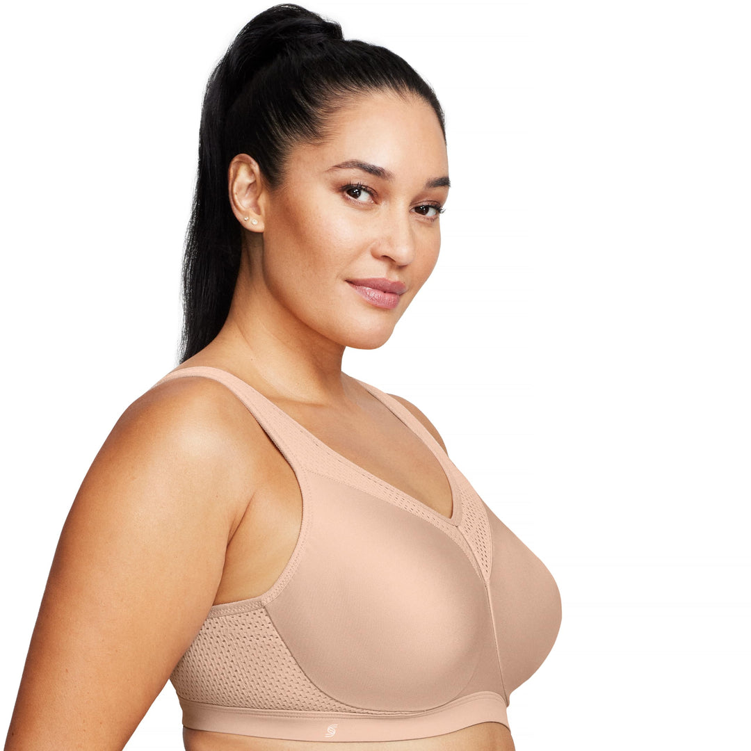 Sport-BH mit Bügel Damen Doppel-Cup High-Impact Übergrösse Haut 85G - Bild 7